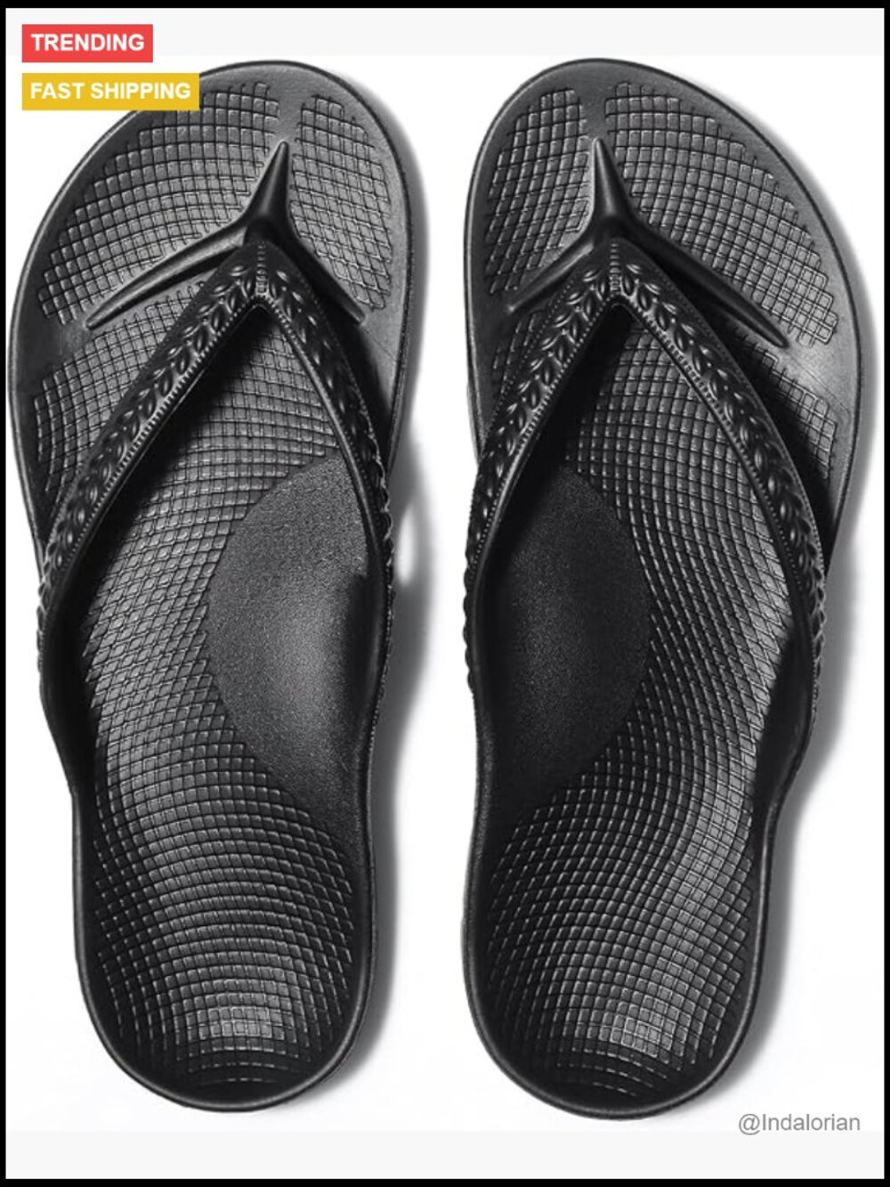 Women’s Black Comfort Flip Flops - Lightweight Casual Sandals